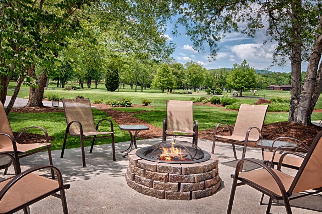 Fire pit at golf course